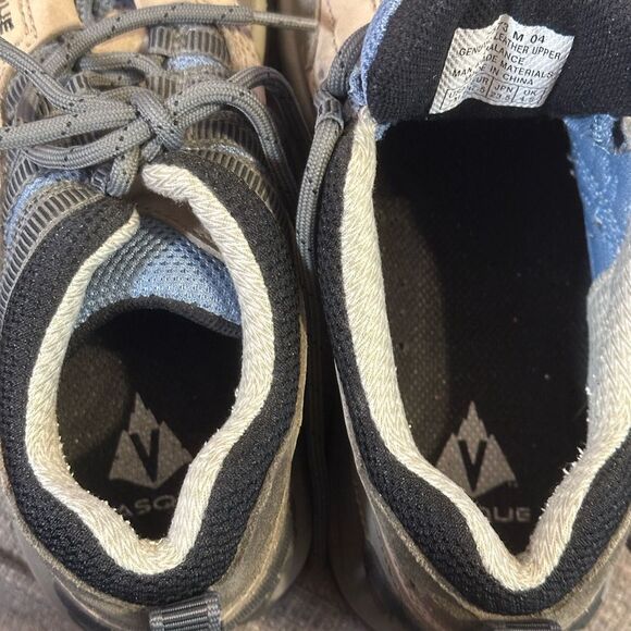VASQUE Women's 9 #7373 Stealth Slate Nubuck Leather Hiking Shoes Tan Blue Sz 7 - Picture 12 of 14
